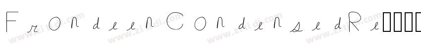 Frondeen CondensedRe字体转换